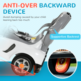 AIYAPLAY 3 in 1 Ride-On Push Car with Parent Handle & Canopy – Robot Foot to Floor Slider, 12-36 Months, White