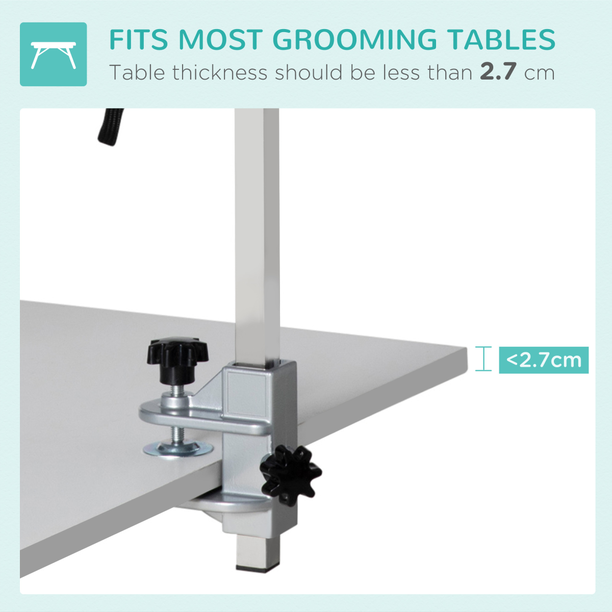 Adjustable Foldable Pet Grooming Arm with Clamp – Stainless Steel Dog Grooming Holder for Medium Dogs