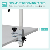 Adjustable Foldable Pet Grooming Arm with Clamp – Stainless Steel Dog Grooming Holder for Medium Dogs