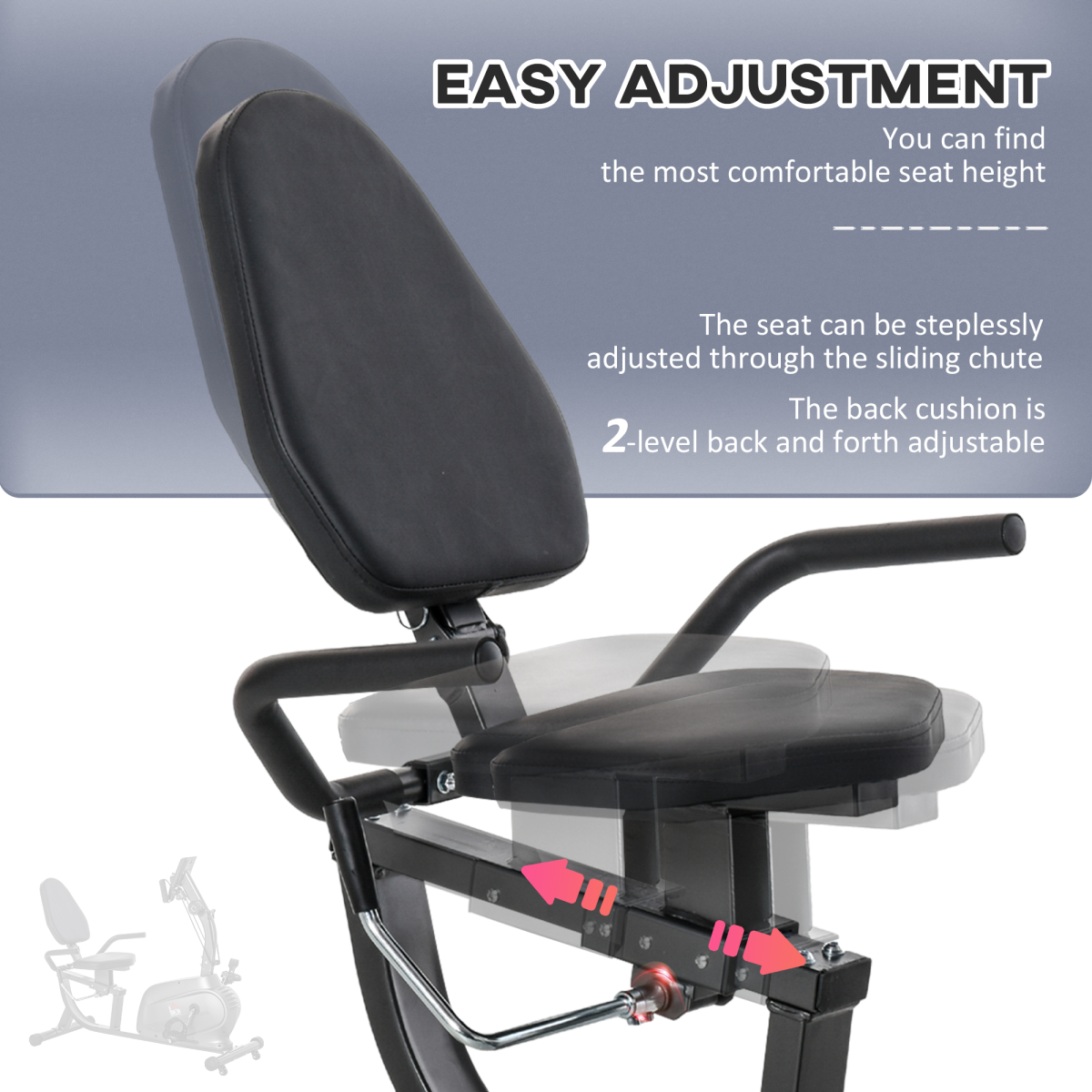 HOMCOM Recumbent Exercise Bike with 8 Magnetic Resistance Levels, LCD Monitor & Tablet Holder – Home Cardio Cycling