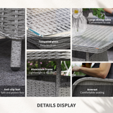 Outsunny rattan set thick cushion detail