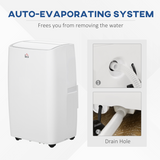 HOMCOM 12,000 BTU Portable Air Conditioner with Remote & 24H Timer – Cools Rooms up to 25m²