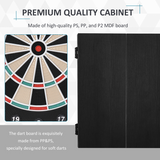 HOMCOM Electronic Dartboard with LED Scoreboard, 27 Games & Storage Cabinet – For Up to 8 Players