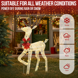 1.2m Lighted Reindeer Christmas Decoration with 90 Warm White Lights – Indoor & Outdoor
