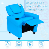 HOMCOM Kids Recliner Armchair with Footrest – Padded Mini Gaming Sofa for Games, TV and Reading