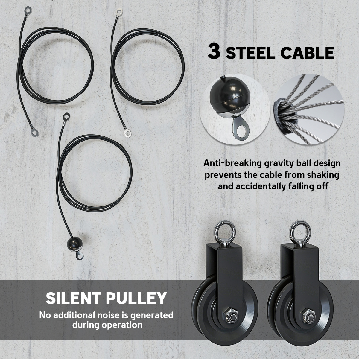 SPORTNOW Weight Cable Pulley System with Universal Loading Pin & Attachments – Home Gym Lat Pull-Down Kit, Red