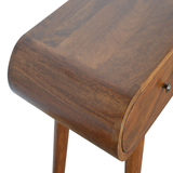 Artisan Furniture Chestnut London Console Table with 2 Drawers – Nordic Style Legs, Solid Mango Wood, Dark Brown