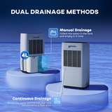 HOMCOM Portable Dehumidifier 20L/Day with 4000ml Tank – Quiet Damp Control for Home & Laundry Room