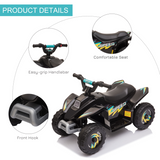 HOMCOM 6V Kids Electric Ride-On Car with Big Wheels, Forward and Reverse – Toddler Car for 18-36 Months, Black