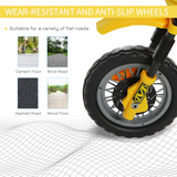 Kids Electric Ride-On Motorbike with Headlights, Music & Horn – Motocross Style Toy Motorcycle for Ages 3-6, Yellow