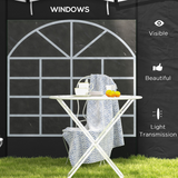 Outsunny 3x3m / 3x6m Pop Up Gazebo Side Panels, 2-Pack with Windows & Zipped Doors – Replacement Set, Black