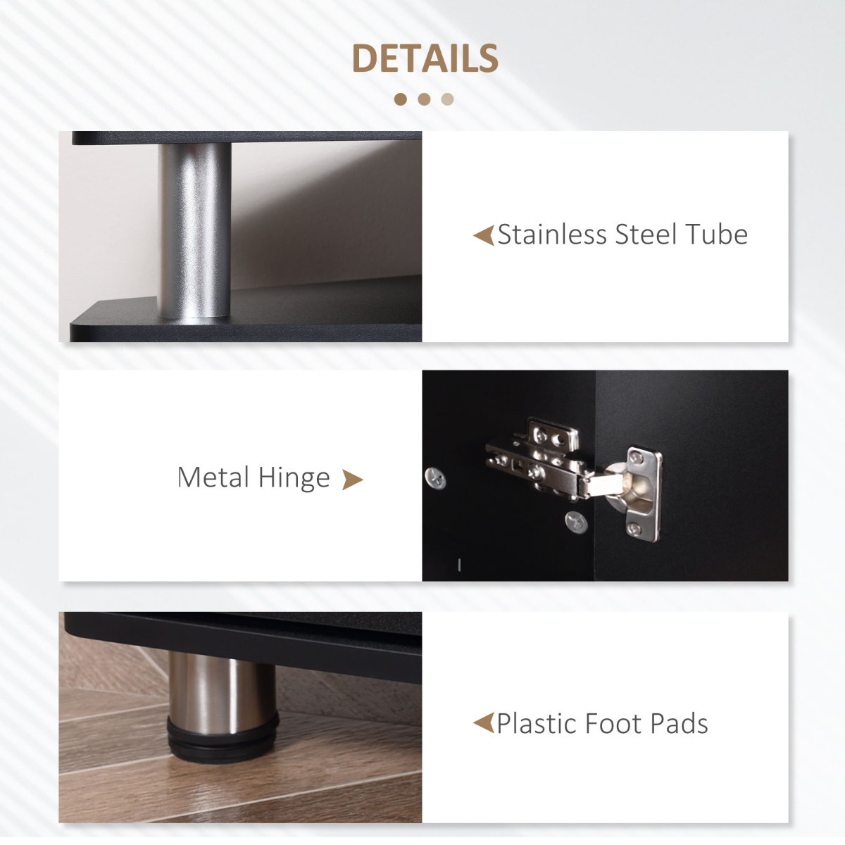 HOMCOM 120cm TV Unit Entertainment Centre with Open Shelves & Two Cupboards – Living Room Media Storage