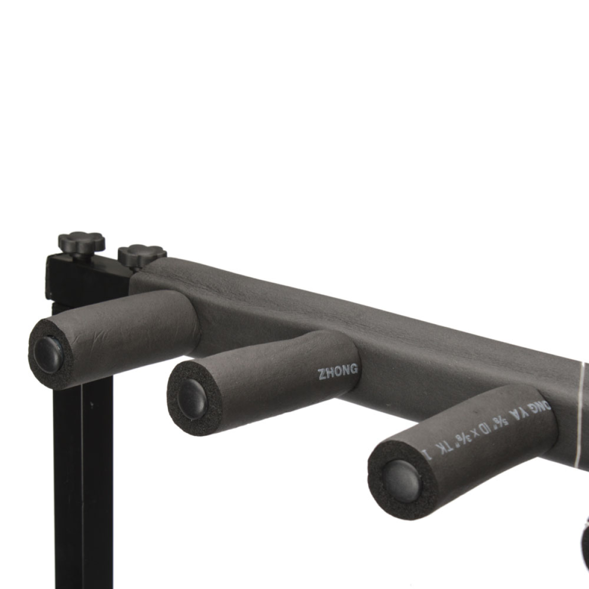 Triple Folding Guitar Rack Stand for 9 Guitars – Neoprene-Protected Tubular Holder, Black