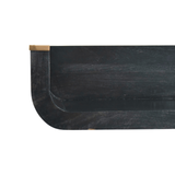 Artisan Furniture Solid Wood Indira Floating Console Table with Open Slot – Wall Mounted, Ash Black