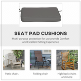 Outsunny Set of 6 Chair Cushion Seat Pads with Tie Straps – Indoor and Outdoor Dining Chair Cushions, Grey