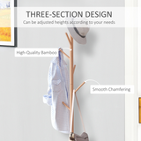 HOMCOM Hallway Coat Rack Stand with Storage Bench & Shoe Cubby – Entryway Organiser