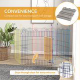PawHut Multicolour Pet Playpen with Door, 6 Shapeable Panels – Dog, Puppy and Small Animal Crate