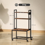 4-Tier Printer Stand with Built-In Power Outlets – Desk Organiser for Home Office