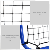 HOMCOM Football Rebounder Net with Adjustable Angles & Stability Anchors – Foldable Training Target Goal