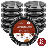 VINSANI 20-Pack Round Meal Prep Containers with Lids – Airtight, Stackable Food Storage