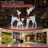 Lighted Christmas Reindeer Family – 3 Piece Outdoor Set with 210 Warm White Lights