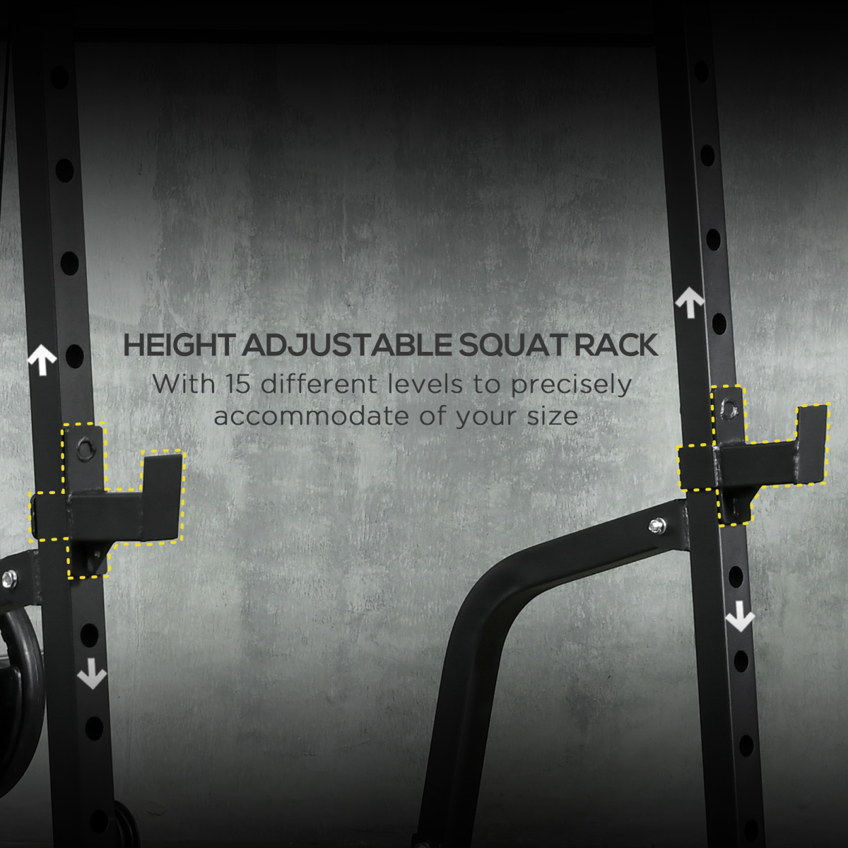 SPORTNOW Smith Machine Power Rack with Pull Up Bar, Lat Pull Down & Adjustable Bench – Home Gym Station