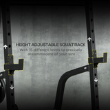 SPORTNOW Smith Machine Power Rack with Pull Up Bar, Lat Pull Down & Adjustable Bench – Home Gym Station