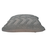 Artisan Furniture Alda Zig-Zag Cushions, Set of 2 – Plump Scatter Cushions for Sofa & Bedroom, Grey