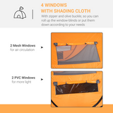 Outsunny 4-5 Person Pop-Up Dome Camping Tent with Windows & Carry Bag – Family Festival Tent, Orange