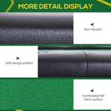 SPORTNOW Foldable Poker Mat for 10 Players with Cup Holders & Carry Bag – Green Felt Poker Table Top