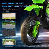 Kids 6V Electric Ride-On Motorbike with Headlights, Music and Horn – Motocross Style for Ages 3–6, Green