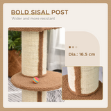 91cm Cat Tree with Plush Top Perch, Sisal Scratching Posts and Middle Perch – Kitten Activity Tower