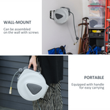DURHAND 10m Retractable Air Hose Reel with 3/8" Hose – Wall Mounted Garage & Workshop Storage