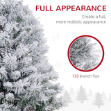 HOMCOM 3ft Artificial Christmas Tree with 50 Warm White LEDs and Concrete Base – Tabletop Festive Decor, Green