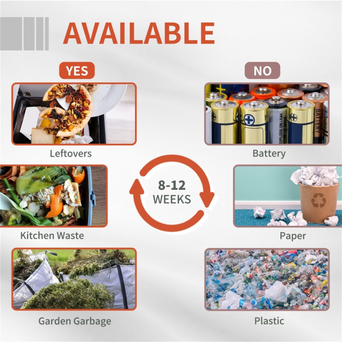Dual Chamber Tumbling Compost Bin with 360° Rotation & Ventilation – 42.3 Gallon Garden Composter, Orange