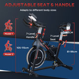 HOMCOM Exercise Bike with 8kg Flywheel, Adjustable Resistance & LCD Monitor – Quiet Home Cardio Trainer
