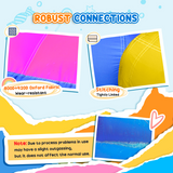 Outsunny 5 in 1 Bouncy Castle with Slide, Pool, Trampoline, Climbing Wall & Blower – Kids Ages 3-8