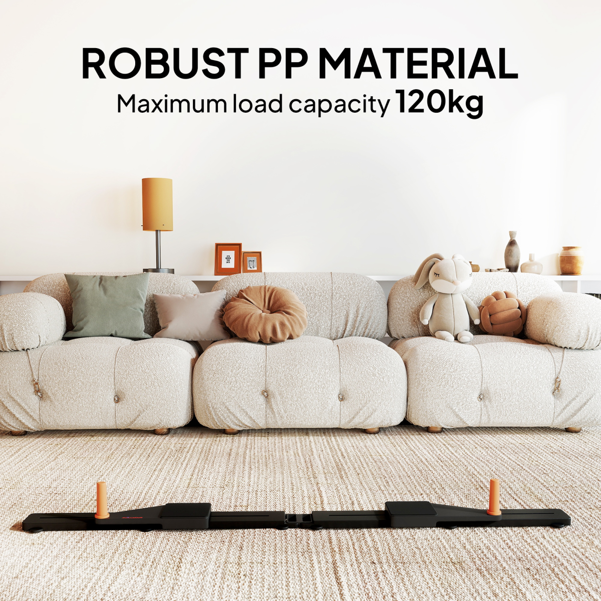 SPORTNOW Push Up Boards Set of 2 with Glide Rail – Portable Home Gym Press Up Boards, Black