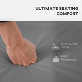 Outsunny 3-Piece Garden Furniture Cushion Pad Set, Dark Grey – 2 Single & 1 Double Seat
