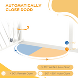 PawHut Pressure Fit Safety Gate with Auto Closing Door & Double Lock – Dog Gate for 74-80cm Openings, White