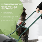 Outsunny 60L Steel Garden Roller – Push or Pull Water or Sand Fillable Lawn Rolling Drum