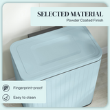 HOMCOM 2 x 20L Double Pedal Bin with Soft-Close Lids – Rubbish & Recycling Kitchen Bin, Light Green