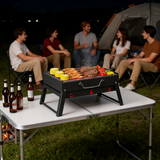 Portable Charcoal BBQ Grill with Folding Feet – Compact, Lightweight Grill for Camping and Picnics