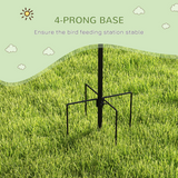 PawHut Bird Feeding Station Kit with 6 Hooks and 4 Hanging Feeders – Garden Wild Bird Feeder Pole