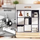 9-Cube Bookcase with Open Storage Compartments – Display Cabinet & Room Divider for Living Room or Office
