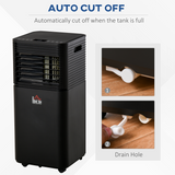 HOMCOM 7000BTU Portable Air Conditioner with 4 Modes, LED Display, Remote & 24 Hour Timer – Home Office Cooling