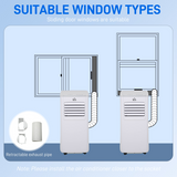 HOMCOM 5000BTU Portable Air Conditioner with 4 Modes, LED Display, Remote & 24 Hour Timer – Home Office Cooling