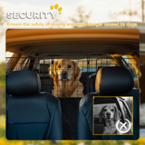 PawHut Dog Guard for SUVs, Vehicles & Vans with Adjustable Width 93–150cm – Foldable Steel Car Barrier, Black