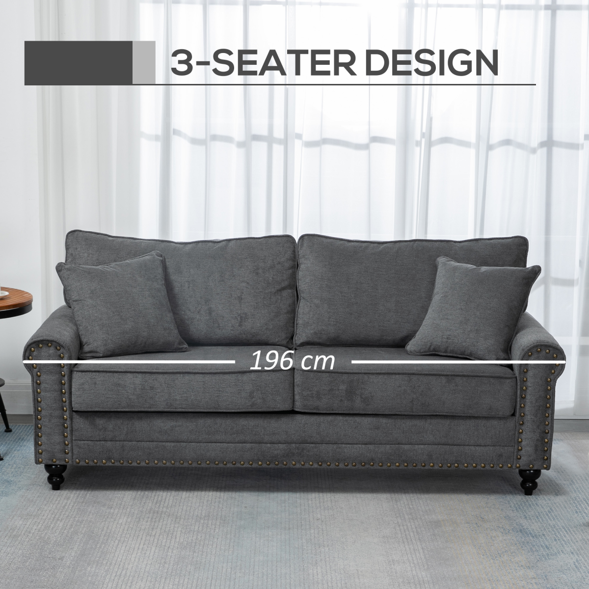 Loveseat in a studio apartment setting
