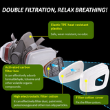 17 in 1 Half Face Respirator Mask with Safety Goggles, 6001 Filter Cartridges & Filter Cotton – Spraying, DIY, Workshop